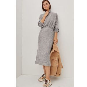 NWT Anthropologie Saturday Sunday Mariah Ribbed Knit Maxi Dress Heather Gray
